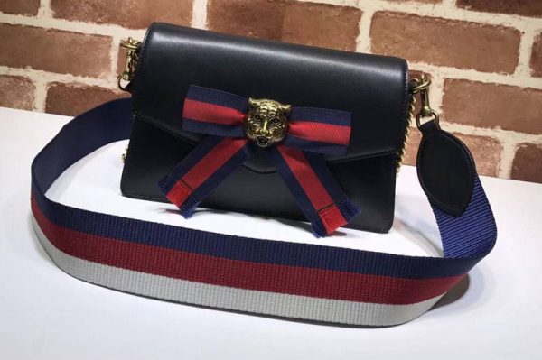 Replica Gucci 453777 Broadway Leather Clutch Black