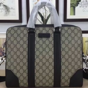 Replica Gucci 474135 GG Supreme briefcase Bags Black