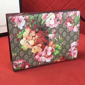 Replica Gucci 475316 GG Supreme Blooms Web cosmetic case