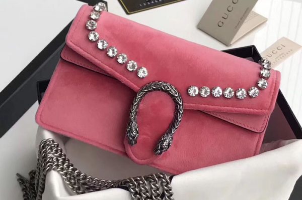 Replica Gucci 476432 Dionysus super mini bag with crystals Rose