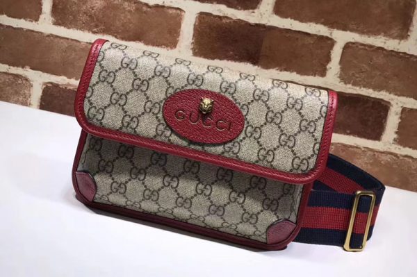 Replica Gucci 489617 Totem GG Supreme messenger Bags Red