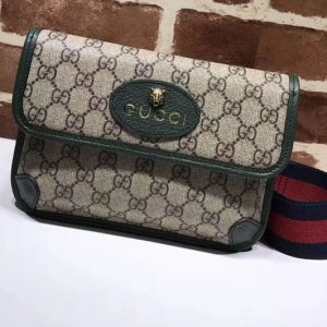 Replica Gucci 489617 Totem GG Supreme messenger Bags Green