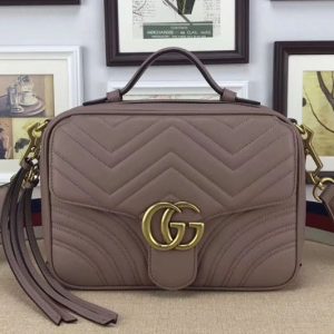 Replica Gucci 498100 GG Marmont Small Shoulder Bag Nude