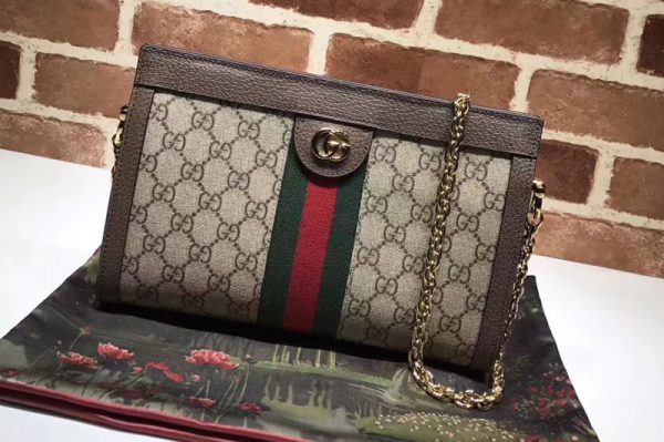 Replica Gucci 503877 Ophidia GG small shoulder bag Brown