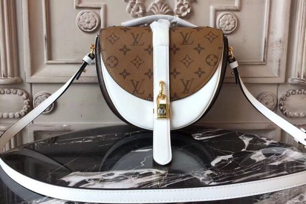 Replica Louis Vuitton M43645 Chantilly Lock Monogram Canvas Bags White