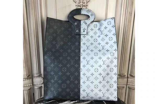 Replica Louis Vuitton M43816 Tote Bags Double Monogram Eclipse canvas Black/Silver