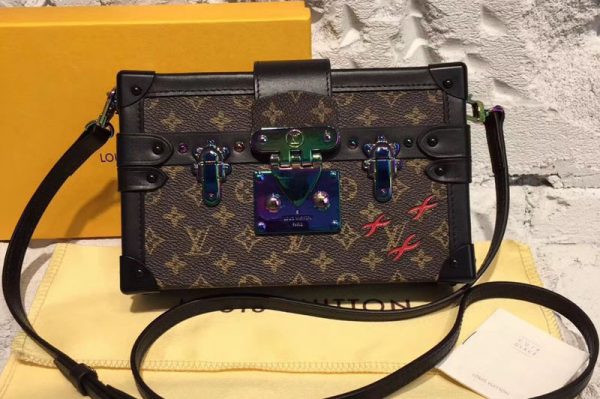 Replica Louis Vuitton M44199 Petite Malle Monogram Canvas Bags