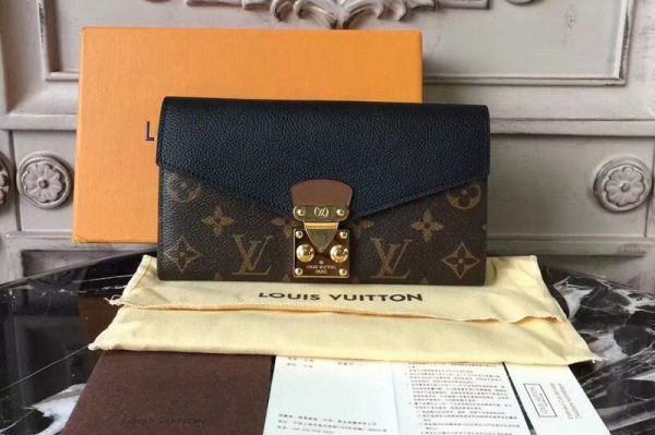 Replica Louis Vuitton M58415 Monogram Canvas Pallas Wallets Black