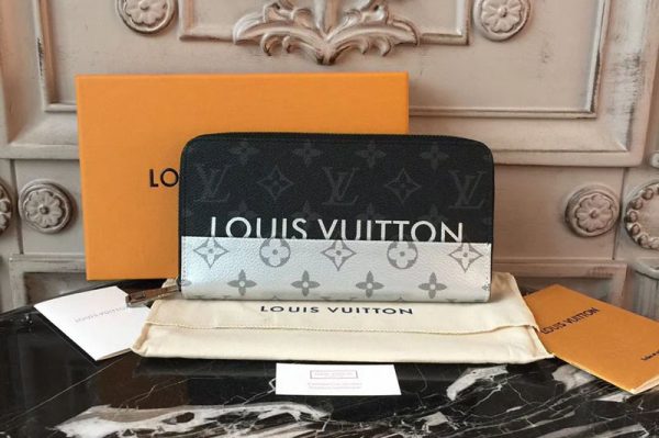 Replica Louis Vuitton Monogram Silver Canvas Zippy Wallet M60017