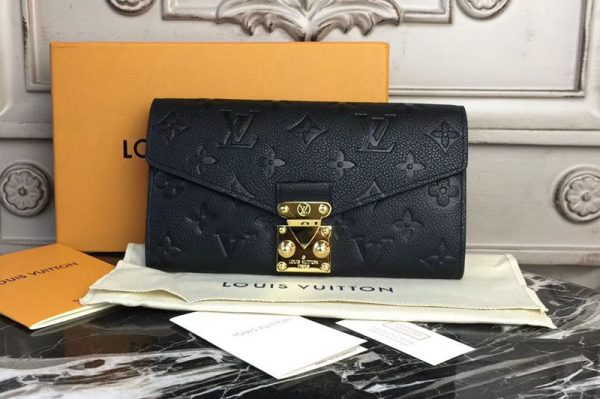 Replica Louis Vuitton M62458 Monogram Empreinte Metis Wallet Black