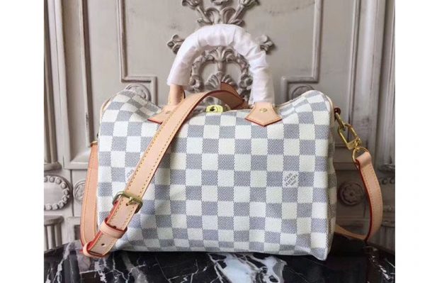 Replica Louis Vuitton N41374 Speedy Bandouliere 25 Damier Azur Canvas Bags