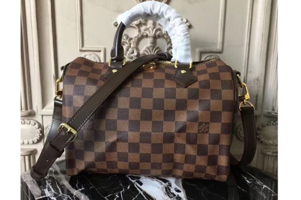 Replica Louis Vuitton N41368 Speedy Bandouliere 25 Damier Ebene Canvas Bags