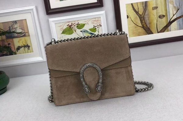 Replica Gucci 421970 Dionysus Suede Mini Bags Gray