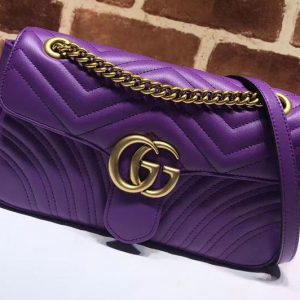 Replica Gucci 443497 GG Marmont Matelasse Shoulder Bags Purple