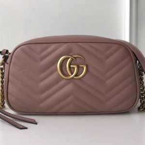 Replica Gucci 447632 GG Marmont Matelasse Shoulder Bags Pink