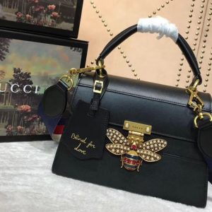 Replica Gucci 476541 Queen Margaret Small Top Handle Bag Black