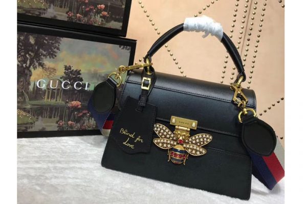 Replica Gucci 476541 Queen Margaret Small Top Handle Bag Black