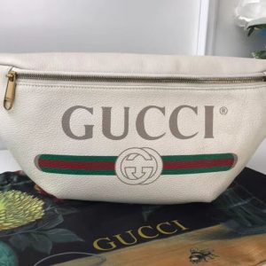 Replica Gucci 493869 Calfskin Leather Pocket White