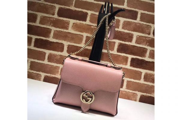 Replica Gucci 510302 Interlocking GG Leather Crossbody Bags Pink