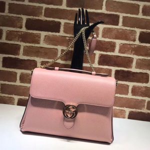 Replica Gucci 510306 Interlocking GG Leather Crossbody Bags Pink