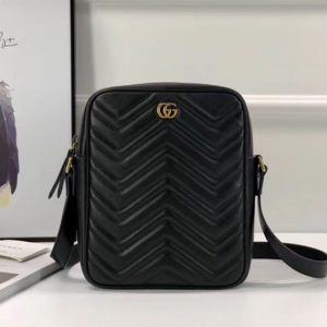 Replica Gucci 523365 GG Marmont messenger bag black