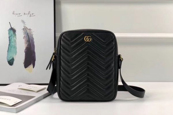 Replica Gucci 523365 GG Marmont messenger bag black