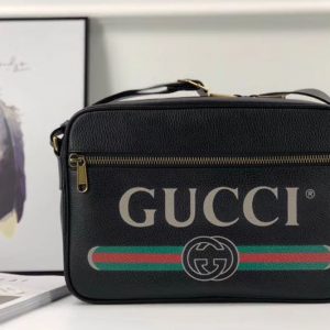 Replica Gucci 523589 Print Shoulder Bag Black