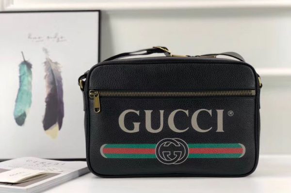 Replica Gucci 523589 Print Shoulder Bag Black