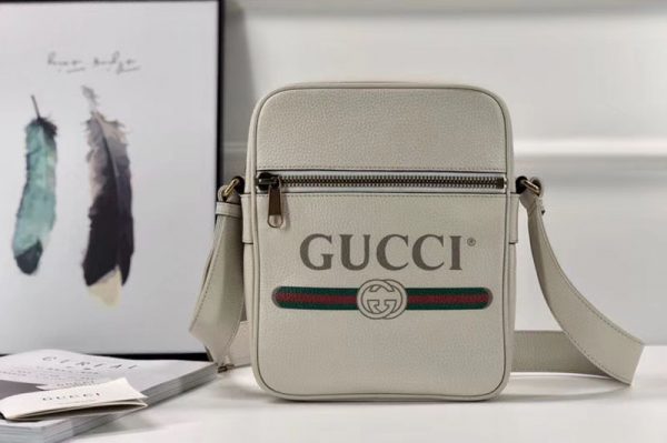 Replica Gucci 523591 Print Messenger Bags White