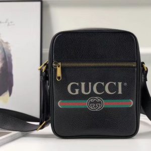 Replica Gucci 523591 Print Messenger Bags Black