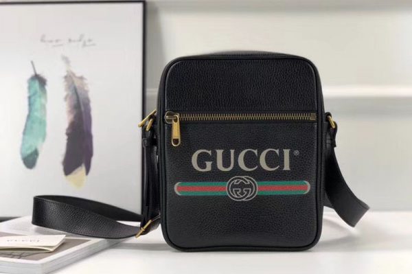 Replica Gucci 523591 Print Messenger Bags Black