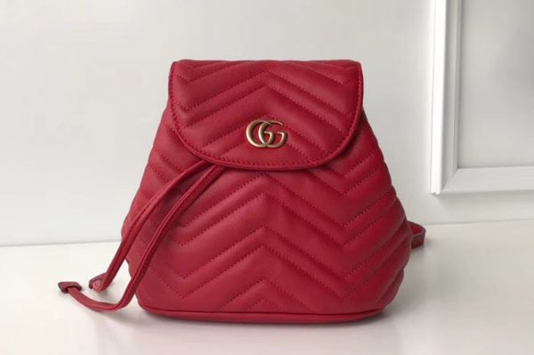 Replica Gucci 528129 GG Marmont matelasse backpack Red