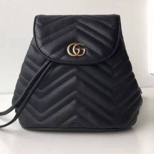 Replica Gucci 528129 GG Marmont matelasse backpack Black