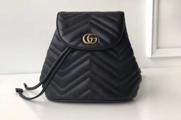 Replica Gucci 528129 GG Marmont matelasse backpack Black