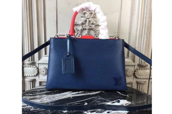 Replica Louis Vuitton M53512 Kleber PM Epi Leather Bags Blue