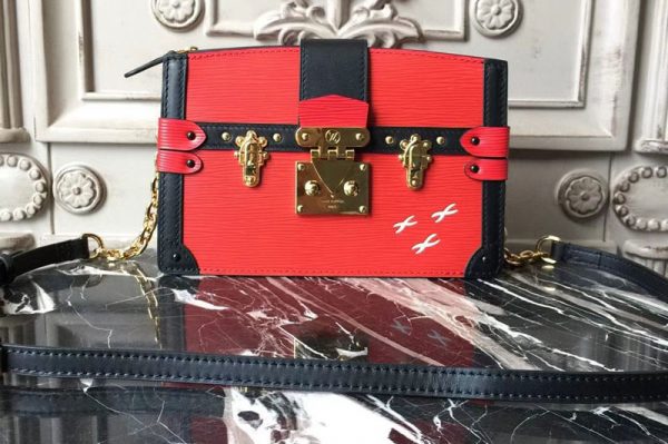 Replica Louis Vuitton M51697 Trunk Clutch Epi Leather Bags Red