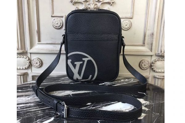 Replica Louis Vuitton M54787 Taurillon Leather Danube PM Bags Black