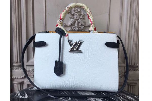 Replica Louis Vuitton M53396 Twist Tote Epi Leather Bags White