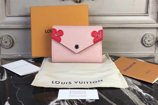 Replica Louis Vuitton M62980 Victorine wallet Epi leather Pink