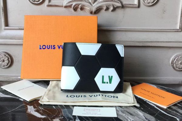 Replica Louis Vuitton M63228 Fifa World Cup 2018 Epi Leather Wallets Black