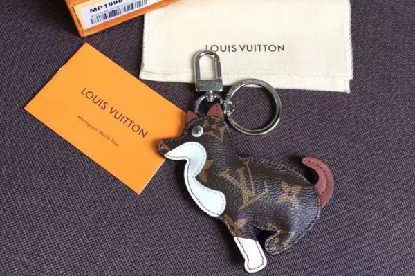 Replica Louis Vuitton MP1995 Dog Bag Charm and Key Holder Monogram canvas