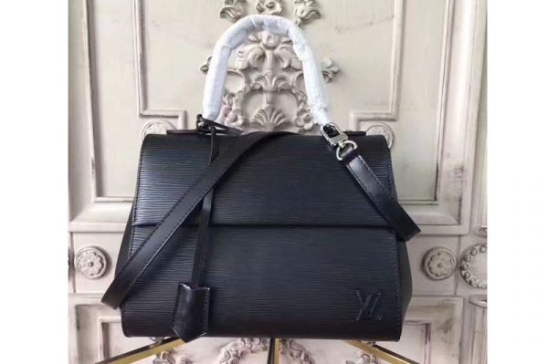 Replica Louis Vuitton M41302 Epi Leather Cluny MM Bags Black