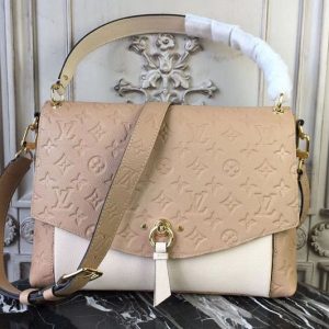 Replica Louis Vuitton M43619 Blanche MM Monogram Empreinte Bags Cream