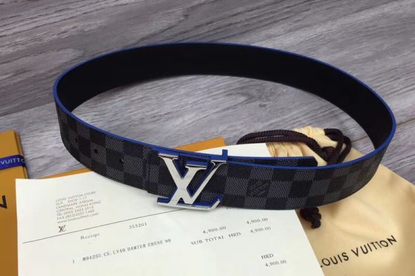 Replica Louis Vuitton M9425U LV Initiales 40mm Reversible Mens Belts Blue