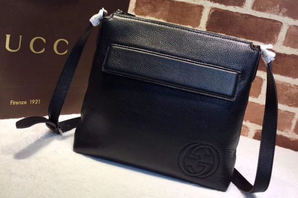 Replica Gucci Calf Leather Messenger BagS 322059 Black