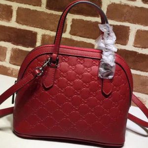 Replica Gucci 341504 Calfskin Leather Small Tote Bags Red