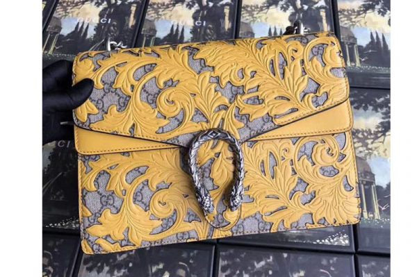 Replica Gucci 400235 Dionysus Arabesque Shoulder Bag Yellow