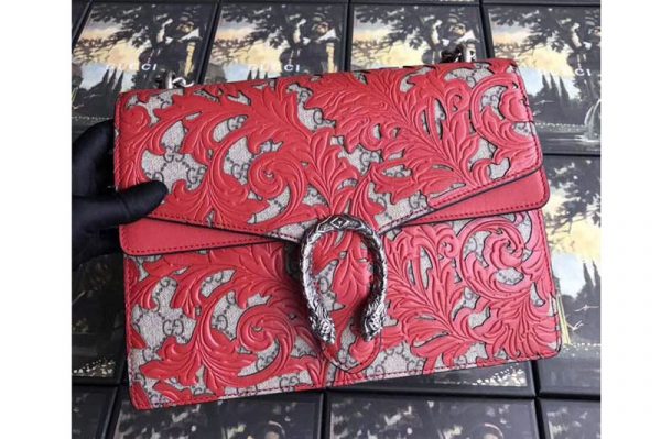 Replica Gucci 400235 Dionysus Arabesque Shoulder Bag Red