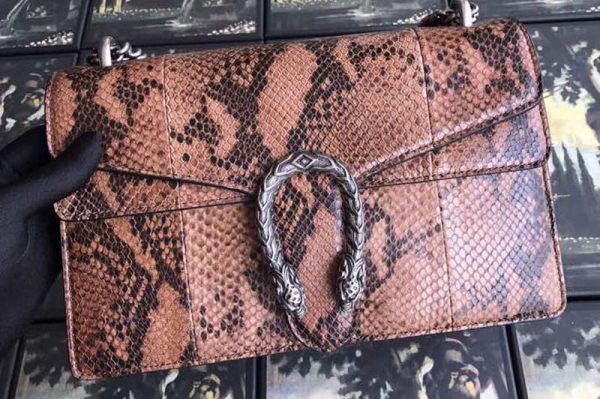 Replica Gucci 400249 Dionysus Python Shoulder Bag Brown