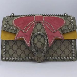 Replica Gucci 400249 Dionysus GG Supreme Canvas Shoulder Bag Pink